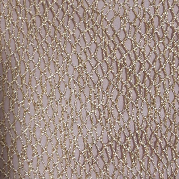 Made In Canada Formal Plus Gown Gold Fringe Plus Size 16 - Picture 3 of 7